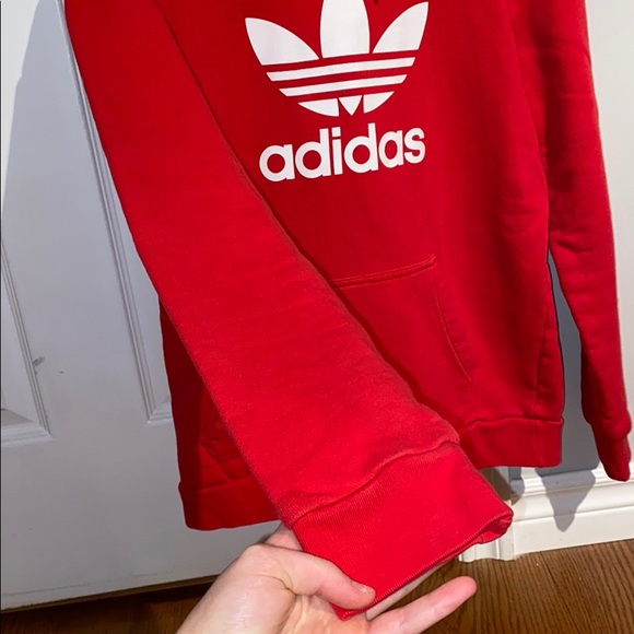 Red ADIDAS hoodie size: SMALL - Picture 2 of 4
